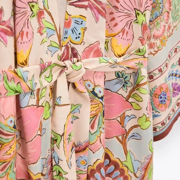 Zara Multicolor Patterned Robe - Picture 3 of 13